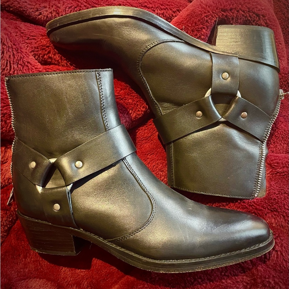 Straight To Hell Libertine black leather boots excellent condition size 8